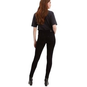Levi’s 711 Mid Rise Black Stretch Skinny Jeans
